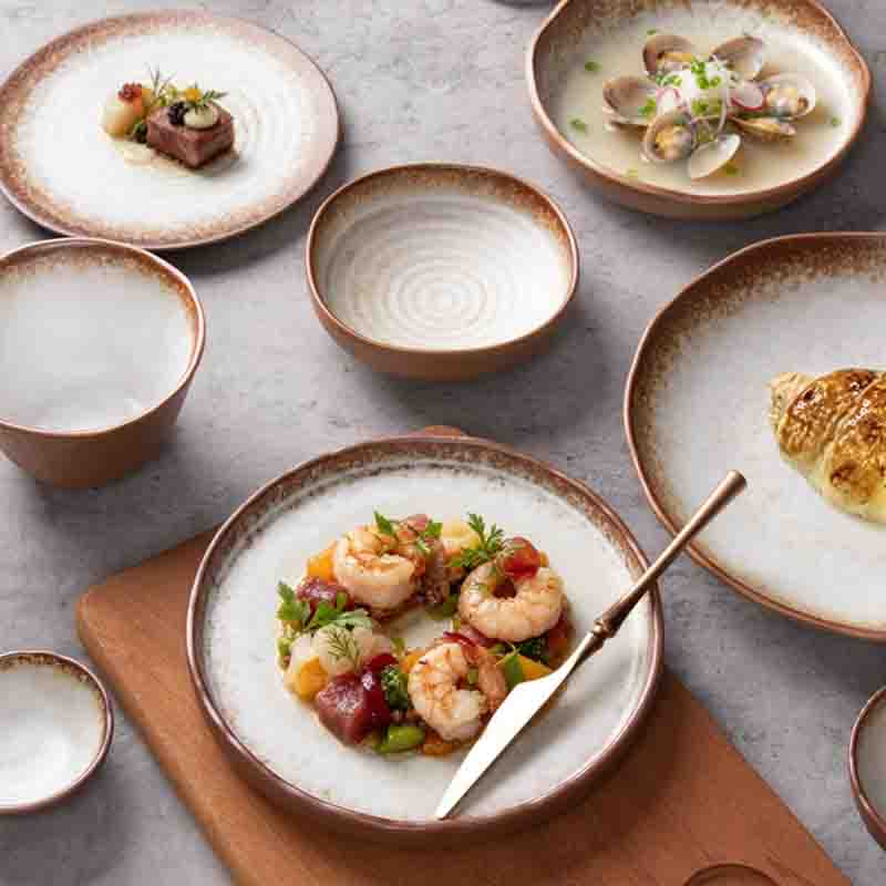 Fabricante de louças de porcelana para pratos comerciais para restaurantes