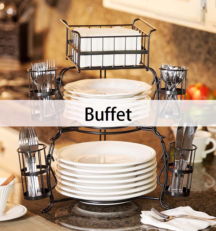 Arranjo de talheres de buffet