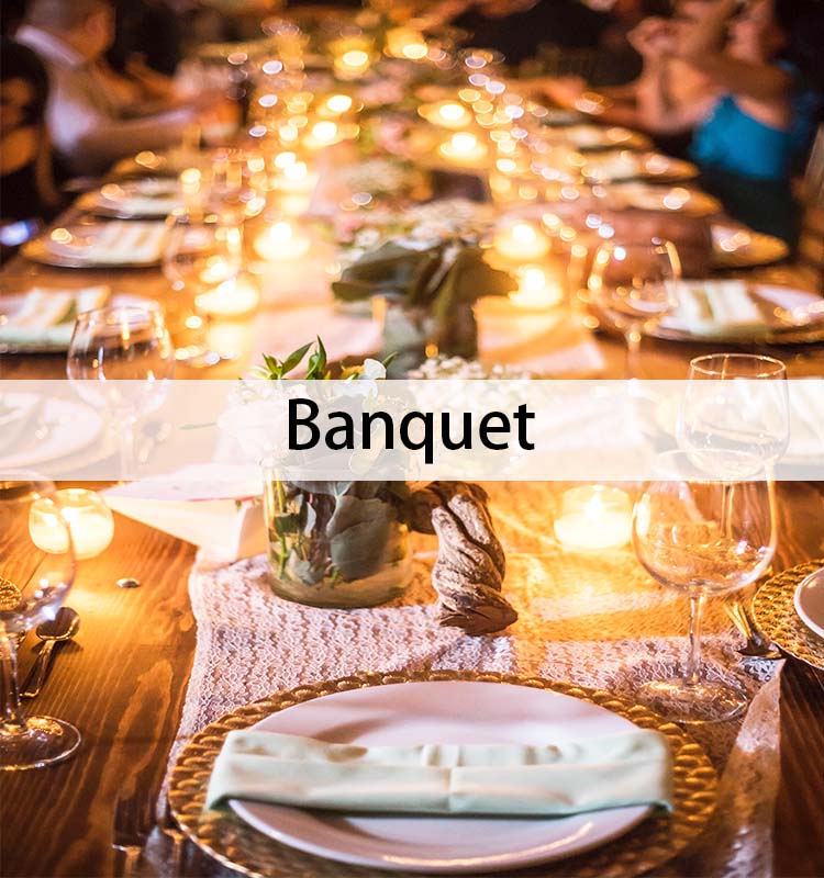 Arranjo de talheres para banquetes