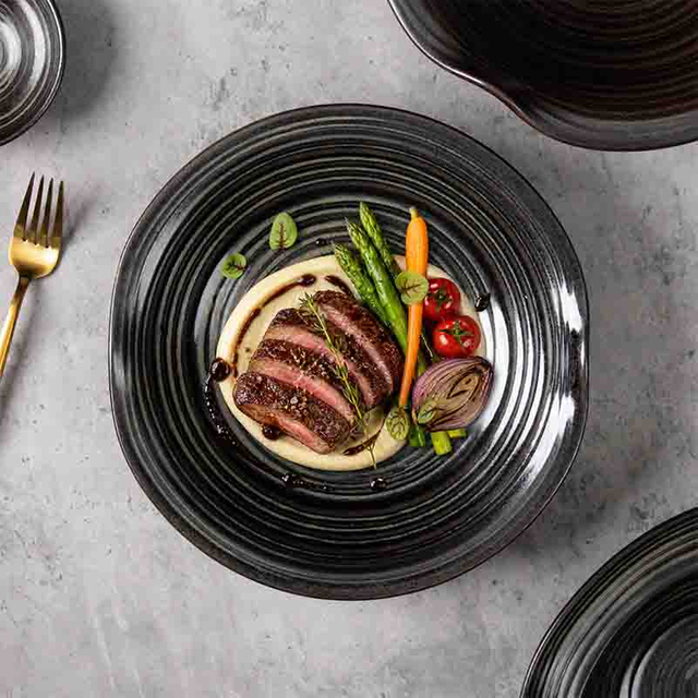 Fabricante de talheres de porcelana estilo restaurante por atacado