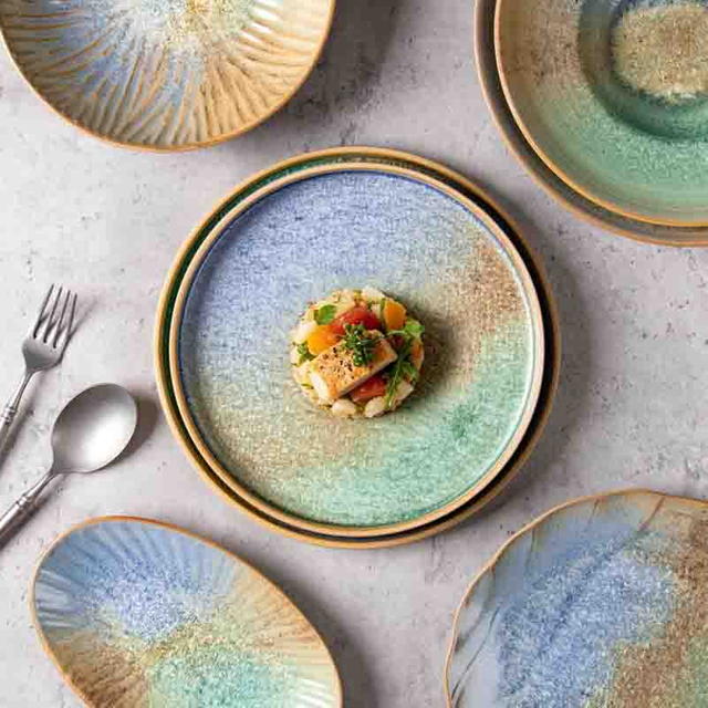 Conjunto de pratos de hotel de fornecedor de talheres de porcelana